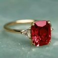 thumbnail image 1 of K-KED Square Cut Cubic Zircon Fashion 925 Silver Filled Ring Wedding Delicate Jewelry Sz 6-10-10-Red, 1 of 8