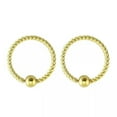 thumbnail image 1 of K-KED Stainless Hinged Segment Nose Ring Ear Cartilage Tragus Helix Lip Piercing ring-Gold-0.8cm, 1 of 7
