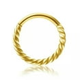 thumbnail image 1 of K-KED Stainless Steel Opening Clicker Ring Nose Clip Hoop Body Piercing Delicate Jewelry -Gold-8mm, 1 of 9