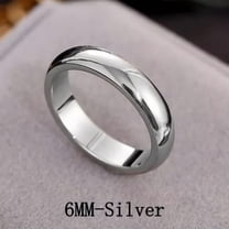 K-KED Stainless Steel Ring Band Titanium Women Men Wedding Rings 4MM 6MM Wide Sz7-11-C-7