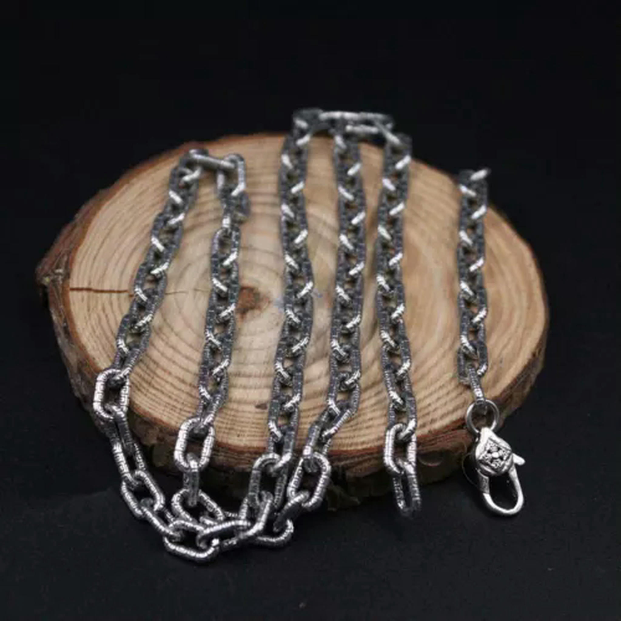 K-KED Sterling 925 Silver Necklace For Men 5.5mm Male