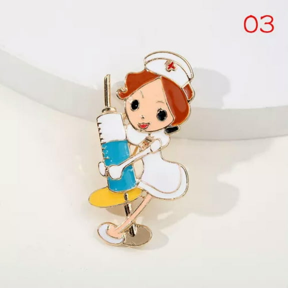 K-KED Stethoscope Shape Brooch Pin For Doctor Nurse Lapel Badge Delicate Jewelry Gift-C