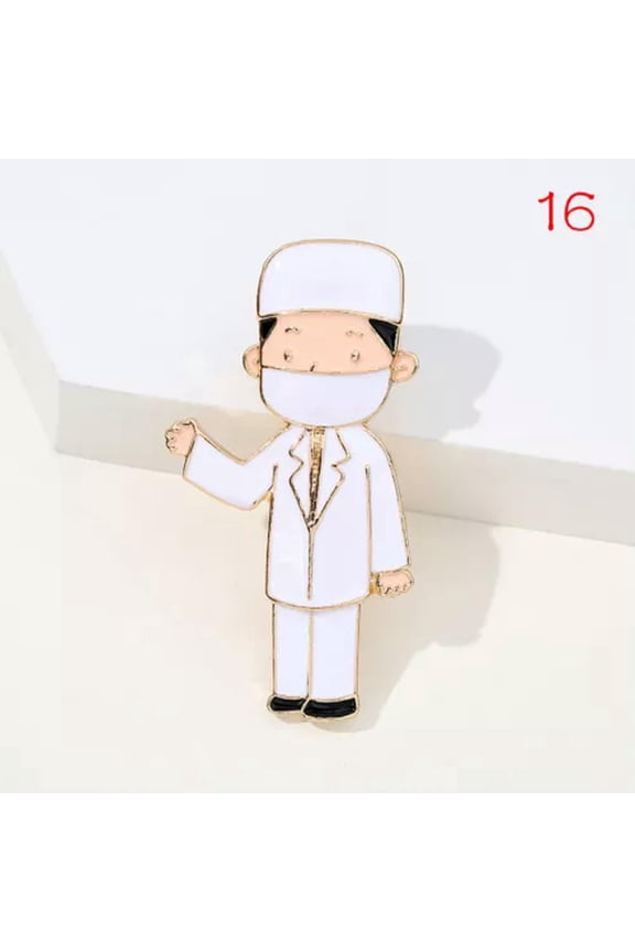 Stethoscope Shape Brooch Pin For Doctor Nurse Lapel Badge Delicate Jewelry Gift-P