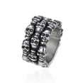 thumbnail image 1 of K-KED Strong and Domineering Personalized Skull Men's Stainless Steel Rings Size 8-13-8, 1 of 6