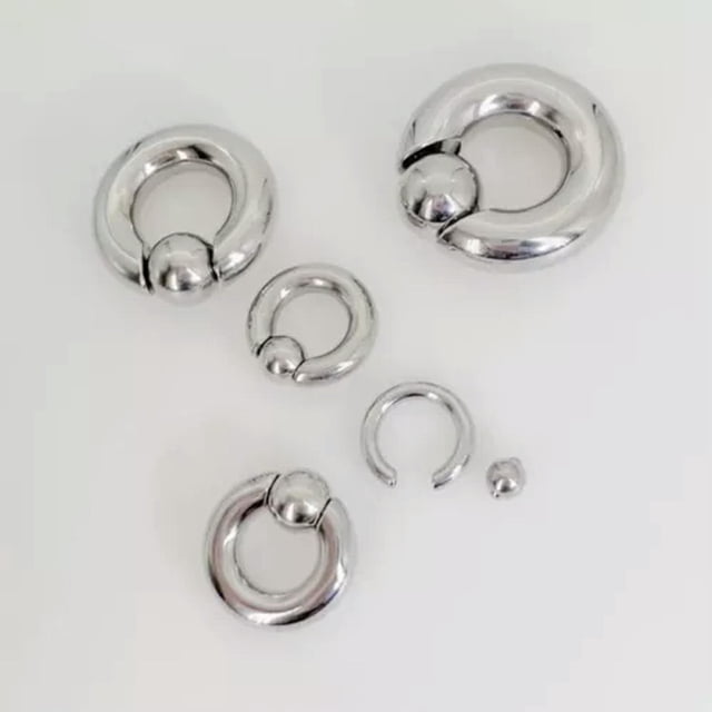 K-KED Surgical Steel Big Captive Bead Ring Ball Close Ring PA Ear Ring ...