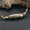 thumbnail image 1 of K-KED Tibetan Agate Nine Eyed Bead Clavicular Chain Multi Totem Necklace Collectibles-Black Nine Eyes 13 * 40mm, 1 of 6