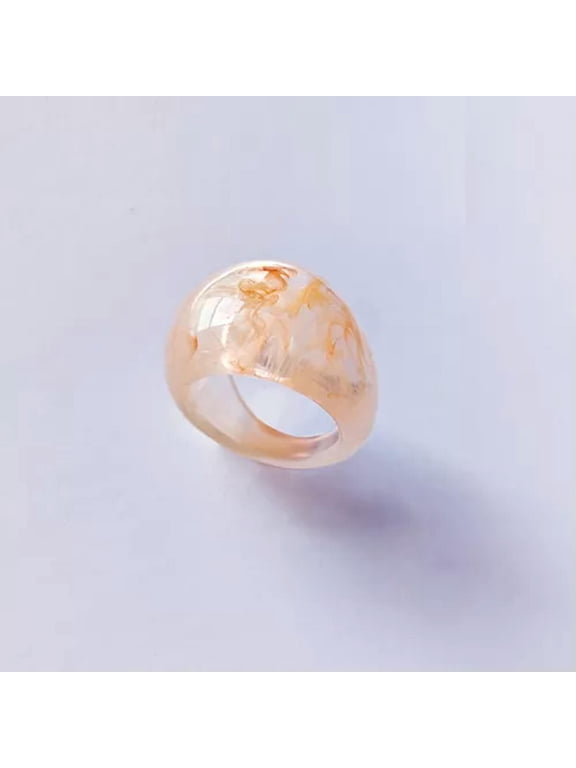 Transparent Acrylic Ring Simple Chic Delicate Jewelry Water Drop Resin Rings 1PCS Ins Lot-light pink