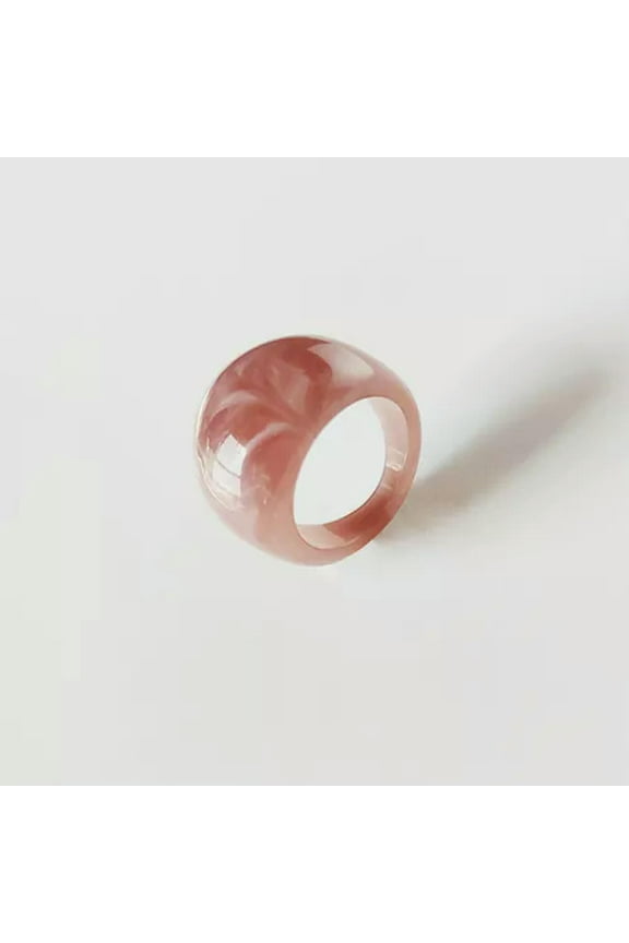 Transparent Acrylic Ring Simple Chic Delicate Jewelry Water Drop Resin Rings 1PCS Ins Lot-pink