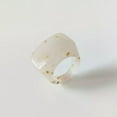 thumbnail image 1 of K-KED Transparent Thick Ring Geometric Square Round Ring Resin Big Finger Rings 1PC-white, 1 of 9