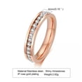 thumbnail image 1 of K-KED Trendy Women's Single Row Diamond Tail Stainless Steel Rings Size 5-10-9-Rose Gold, 1 of 9
