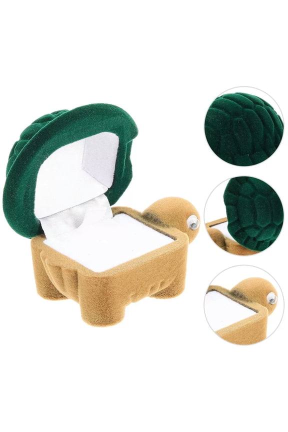 Turtle Delicate Jewelry Box Storage Holder Ring Protector