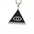 thumbnail image 1 of K-KED Viking Kyle Triangle Horus Eye Stainless Steel Pendant Personalized Necklace, 1 of 5