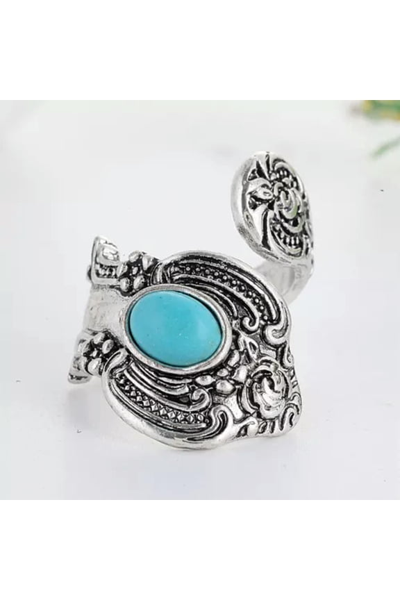 Vintage 925 Silver Rings Women Handmade Ring Wedding Party Delicate Jewelry Size 6-10-7-Silver