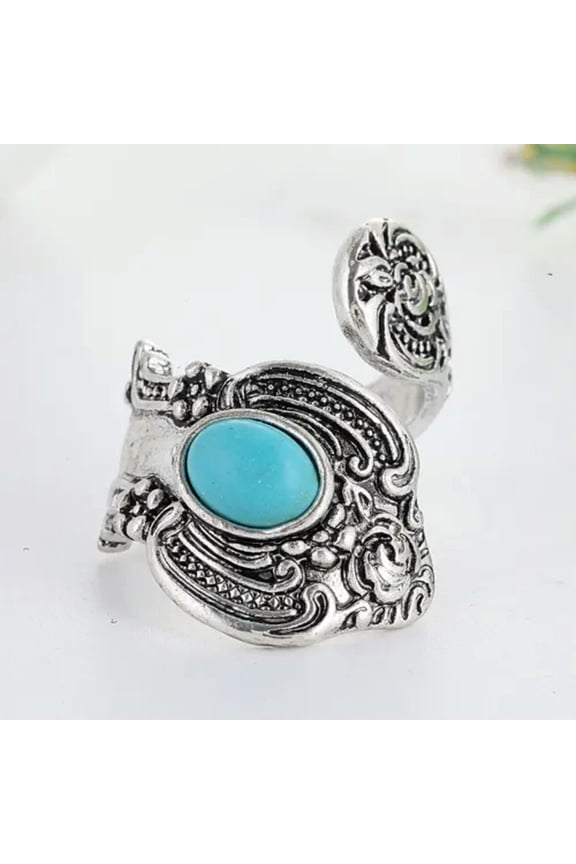Fashion Women 925 Silver Delicate Jewelry Wedding Rings Oval Cut Gemstone Ring Size 6-11-#4-9