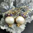 thumbnail image 1 of K-KED Vintage 925 Silver Women White Pearl Wedding Earrings Dangle Drop Delicate Jewelry Gifts-#4, 1 of 9