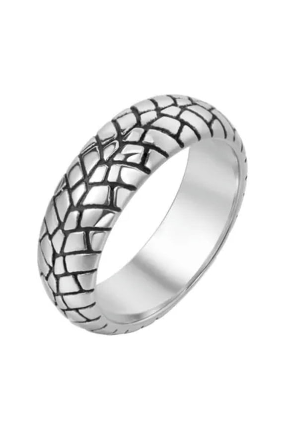 Vintage Car Tire Pattern Ring Stainless Steel Fashion Biker Punk Wedding Ring-9