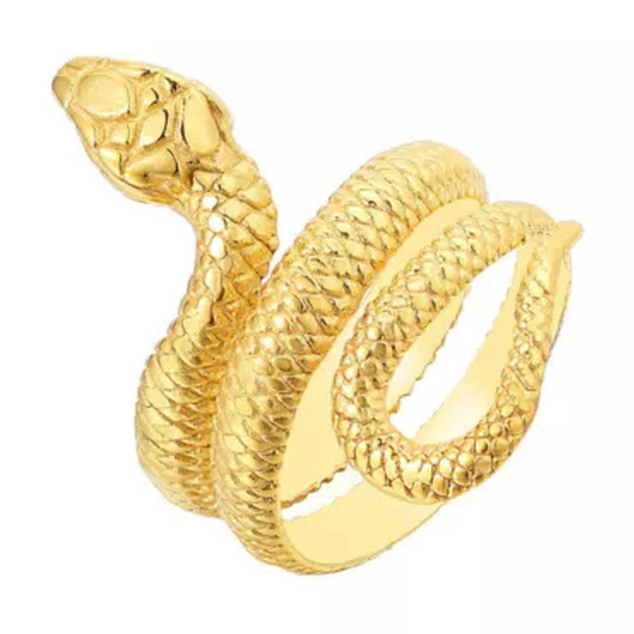 K-KED Vintage Men Women Snake Wedding Band Ring Stainless Steel Punk ...
