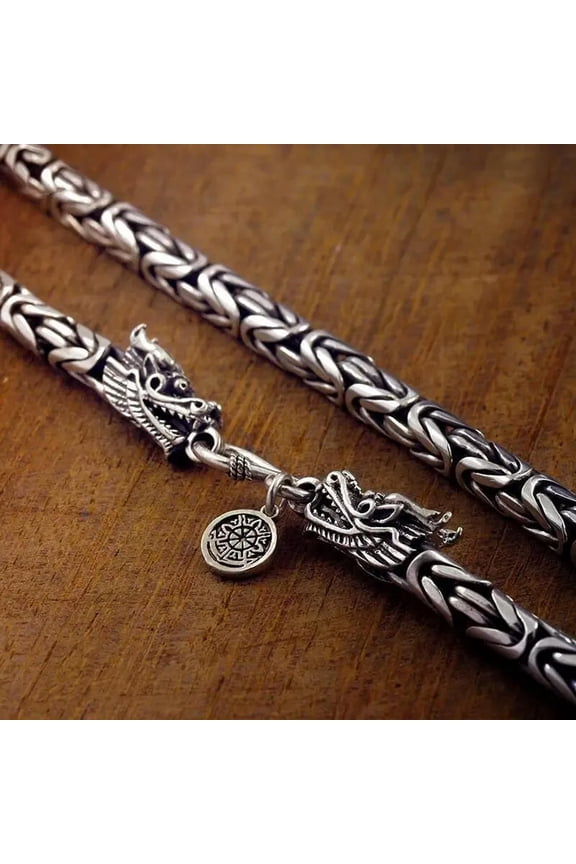 Vintage Men's Domineering Personality Dragon Necklace Dragon Bone Chain