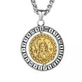 thumbnail image 1 of K-KED Vintage Viking Nordic Raytheon Rune Rotating Stainless Steel Pendant Necklace, 1 of 6