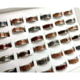 thumbnail image 1 of K-KED WHOLESALE 20PCS WOOD 316L STAINLESS STEEL RINGS MAN WOMEN JEWELRY-H, 1 of 5