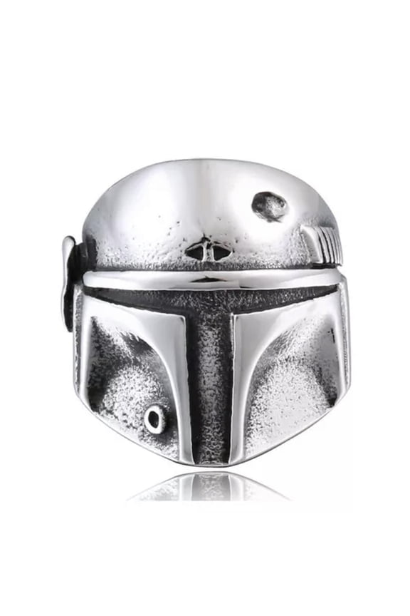 War Soldier Death Trooper Ring Stainless Steel Men Robot Helmet Biker Punk Ring-13