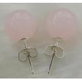 thumbnail image 1 of K-KED Wholesale 13 Colors 10mm Round Multicolor Jasper Delicate Jewelry Silver Stud Earrings-Light Pink, 1 of 9