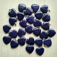 thumbnail image 1 of K-KED Wholesale 50pcs Natural Blue Sand Stone Heart Pendant Bead Delicate Jewelry Making 20mm, 1 of 4