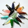 thumbnail image 1 of K-KED Wholesale 50pcs/lot Assorted natural stone faceted drop rhombus Charm pendants, 1 of 3