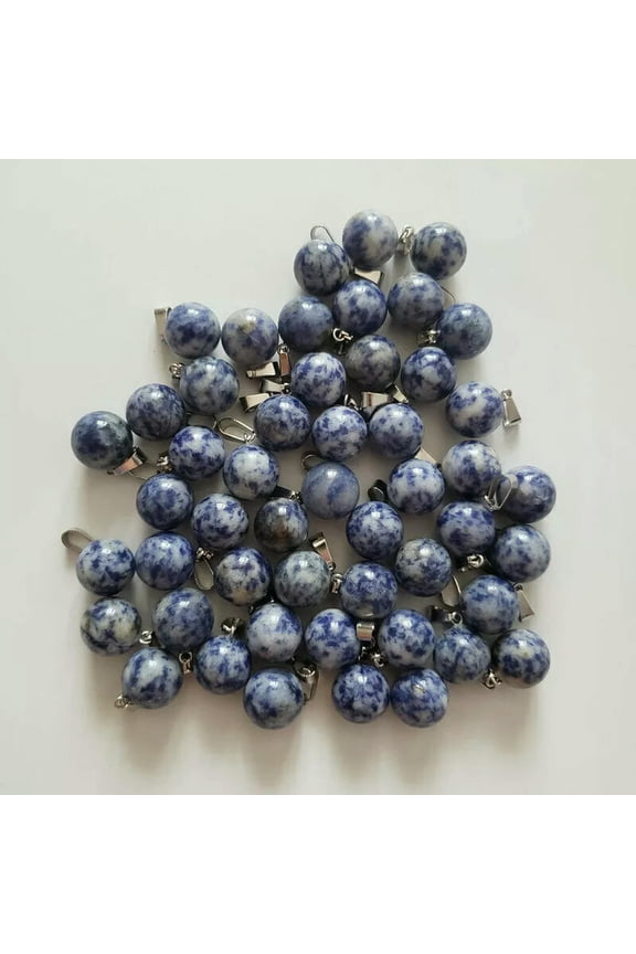 Wholesale 50pcs/lot Fashion natural sodalite stone ball charms pendants
