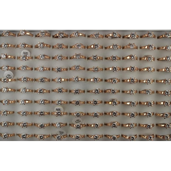 K-KED Wholesale Job Lots 32pcs New Fashion Round Cubic Zirconia Lady's Wedding Rings