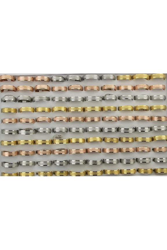 Wholesale Lots 32pcs 3Color Mixed Stainless Steel Delicate Jewelry Women Mens Cool Rings