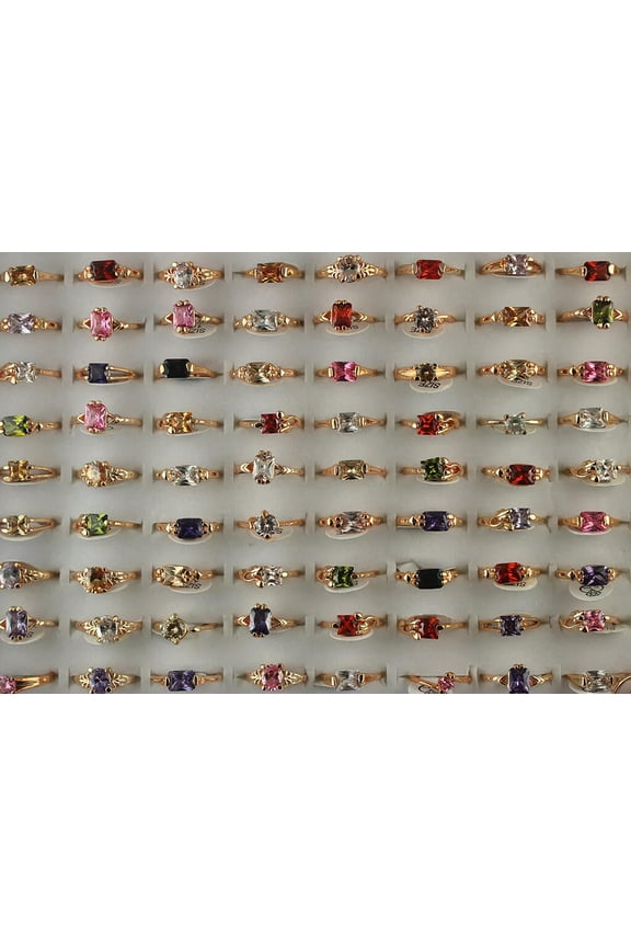 Wholesale Lots 32pcs Mixed Fashion Assorted Cubic Zirconia Classic Lady Rings