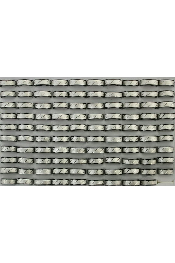 Wholesale Lots 32pcs Stainless Steel Rings For Men 8MM Width Fashion Party Ring