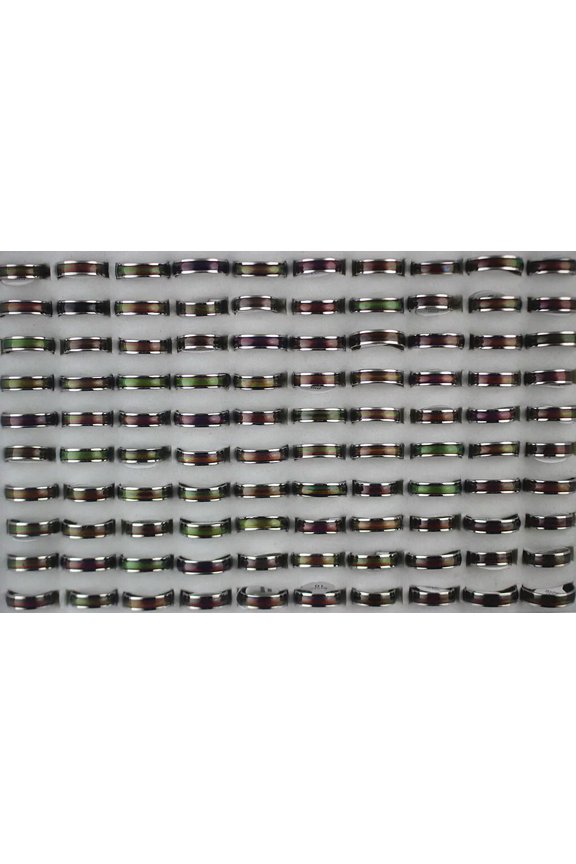 Wholesale Lots 32pcs Trendy Delicate Jewelry Stainless Steel Change Color Men's Rings