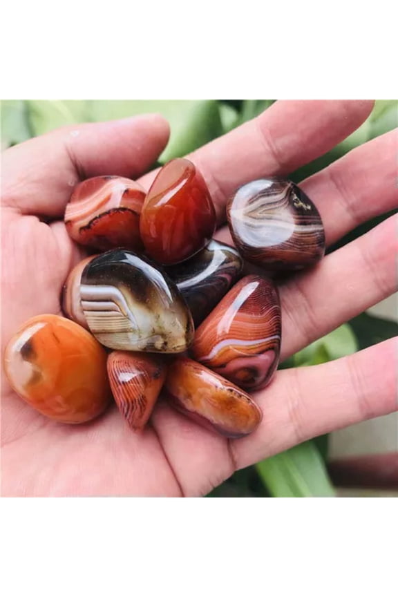 Wholesale Natural Silk Banded Lace Agate Quartz Crystal Tumbled Stone Healing-2-3CM-1pc