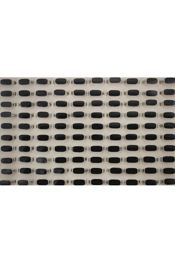 Wholesale Rings Bulk Lots 30pcs Trendy Black Enamel Womens Lady's Rings