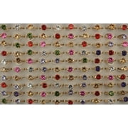 K-KED Wholesale Rings Lots 32pcs Mixed Women Round Cubic Zirconia Gold P Fashion Ring