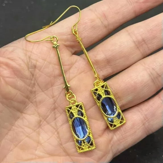 K-KED Wholesale Vintage Turquoise 925 Silver Dangle Earrings Wedding Party Delicate Jewelry Lot-0545#