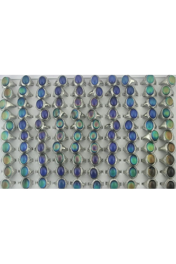 Wholesale Womens Rings 32pcs Change Color Mood Ring Fashion Lady's Jewelry