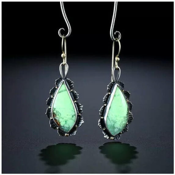 K-KED Women 925 Silver Zirconia Zircon Hook Dangle Drop Earrings Wedding Delicate Jewelry Gift-#17