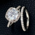 thumbnail image 1 of K-KED Women Anniversary 925 Silver Filled Ring Creative Cubic Zirconia Delicate Jewelry Sz 6-10-10-Silver, 1 of 7