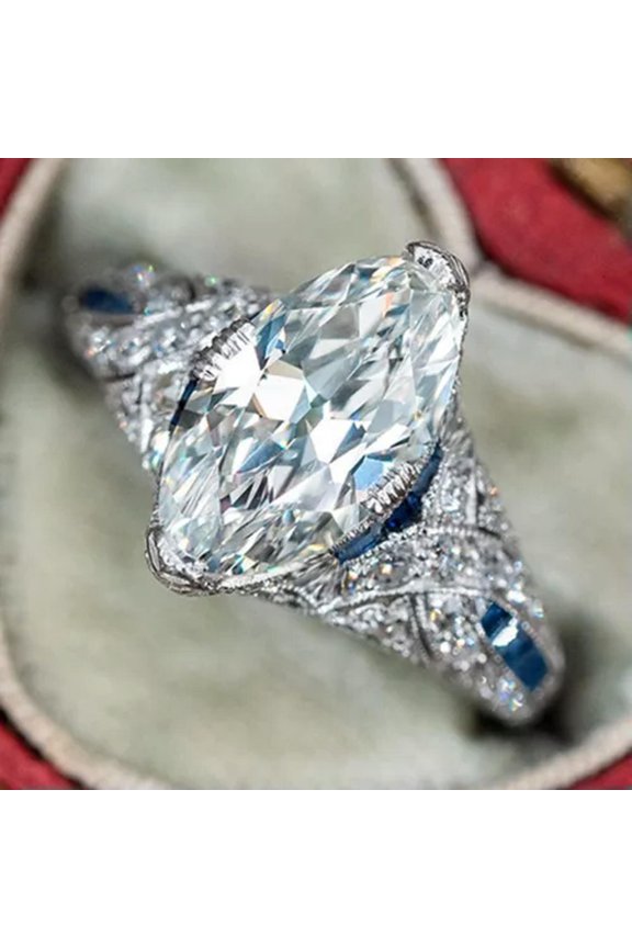 925 Silver Women Wedding Ring Gorgeous Cubic Zircon Delicate Jewelry Sz 6-10-8