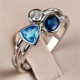 thumbnail image 1 of K-KED Women Delicate Jewelry 925 Silver Filled Cubic Zirconia Rings Wedding Party Ring Sz 6-10-#1-7, 1 of 6