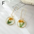 thumbnail image 1 of K-KED Dried Flower Earrings Women Floral Drop Dangle Earring Delicate Jewelry Accessories Decor-F, 1 of 9