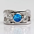 thumbnail image 1 of K-KED Women Fashion 925 Silver Wedding Rings Cubic Zirconia Delicate Jewelry Size 6-10-10, 1 of 6