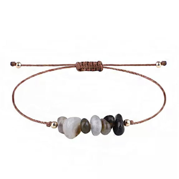 K-KED Women Fashion Natural Gem Stone Bracelet Irregular Chip Gemstone Beads Bracelet -21