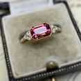 thumbnail image 1 of K-KED Women Gorgeous Cubic Zircon Gold plated Ring Anniversary Delicate Jewelry Sz 6-10-9, 1 of 6