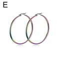thumbnail image 1 of K-KED Women Ladies Simple Large Round Circle Hoop Earrings Titanium steel Delicate Jewelry Gift-Colorful 40mm, 1 of 9