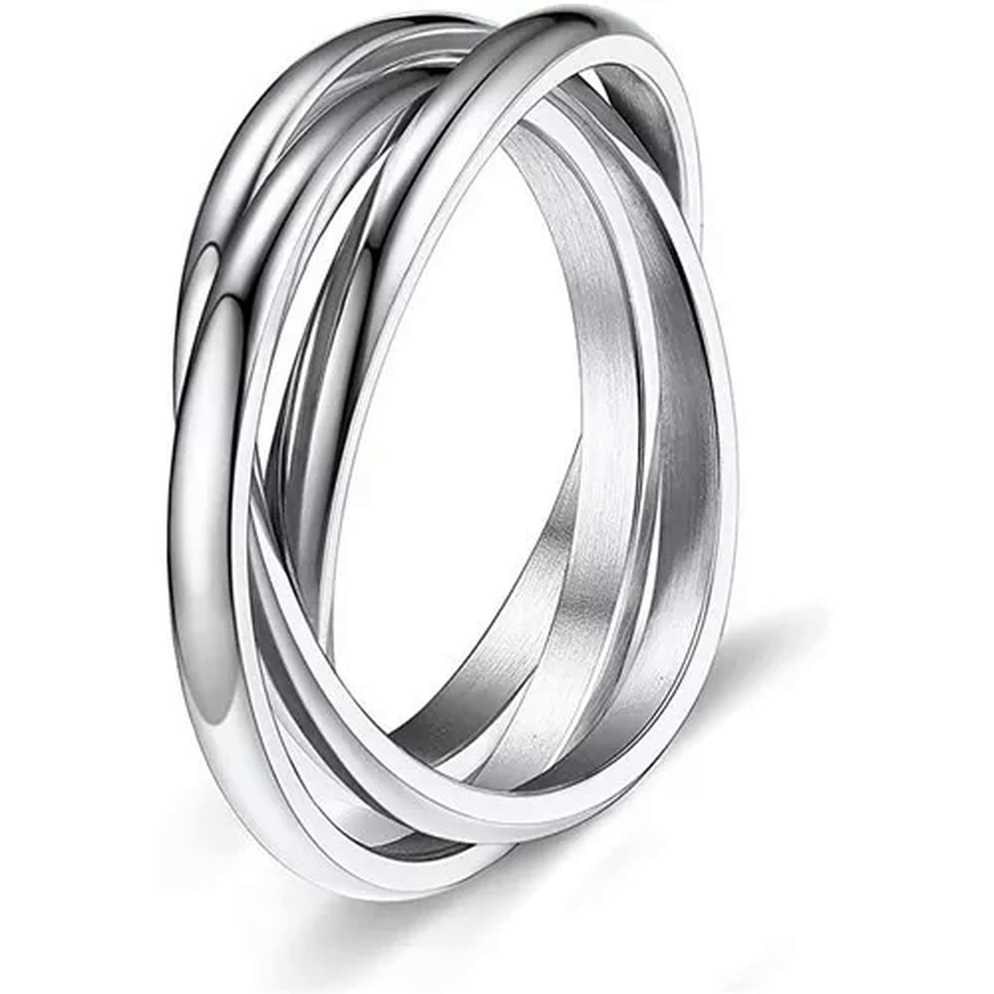 K-KED Women Men Anti-anxiety Spinner Fidget Rotating Ring Titanium ...