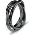 thumbnail image 1 of K-KED Women Men Anti-anxiety Spinner Fidget Rotating Ring Titanium Steel Finger Rings-9-Black, 1 of 8